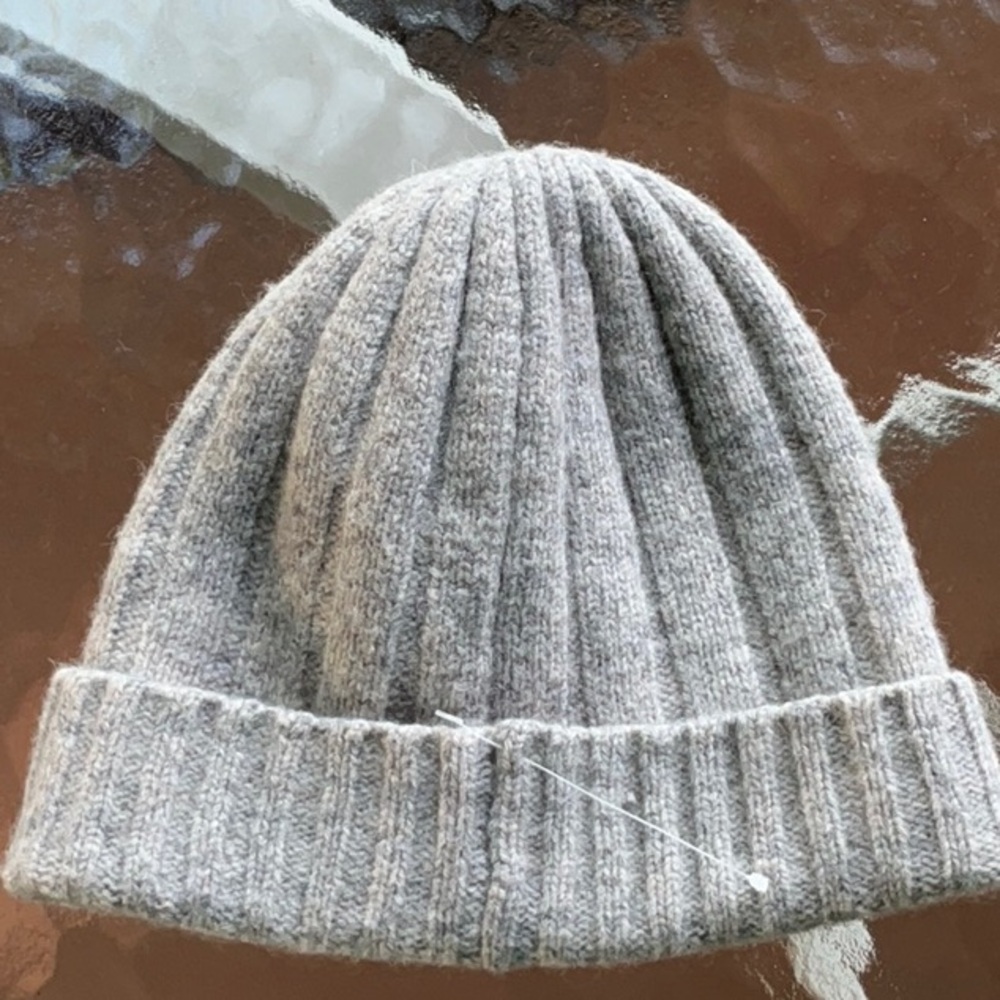 Polo Ralph Lauren Men’s Merino Wool  Cuffed Beanie Signature Logo Grey NEW - Picture 3 of 4